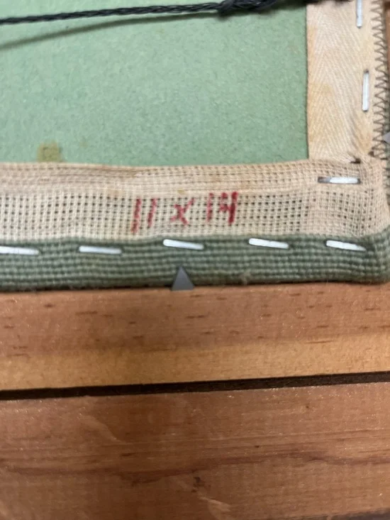 Vintage Framed Petit Point Needlework – Two Birds on Bamboo ,Made in Mexico 1997 - Picture 17 of 17